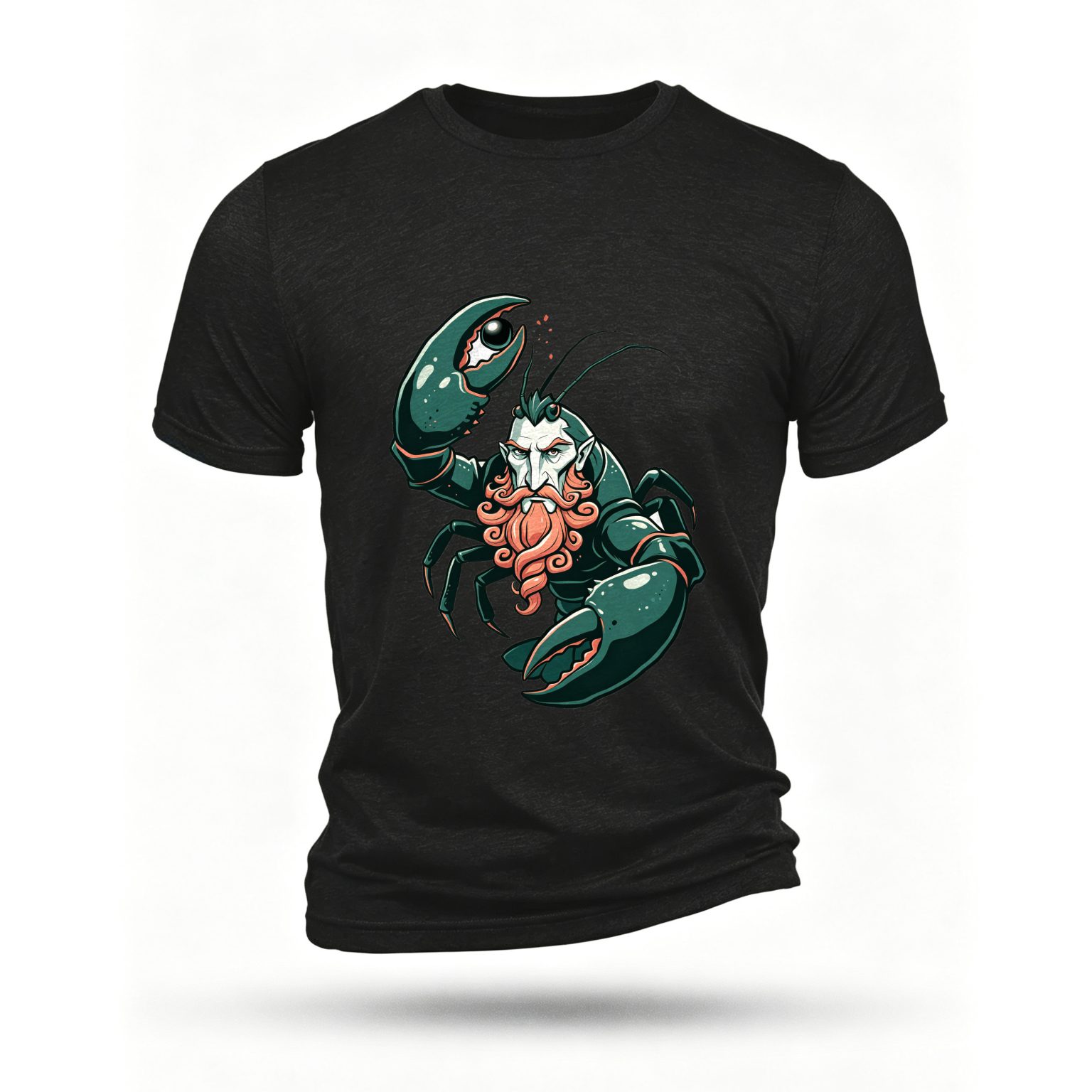 Black T-shirt, front print