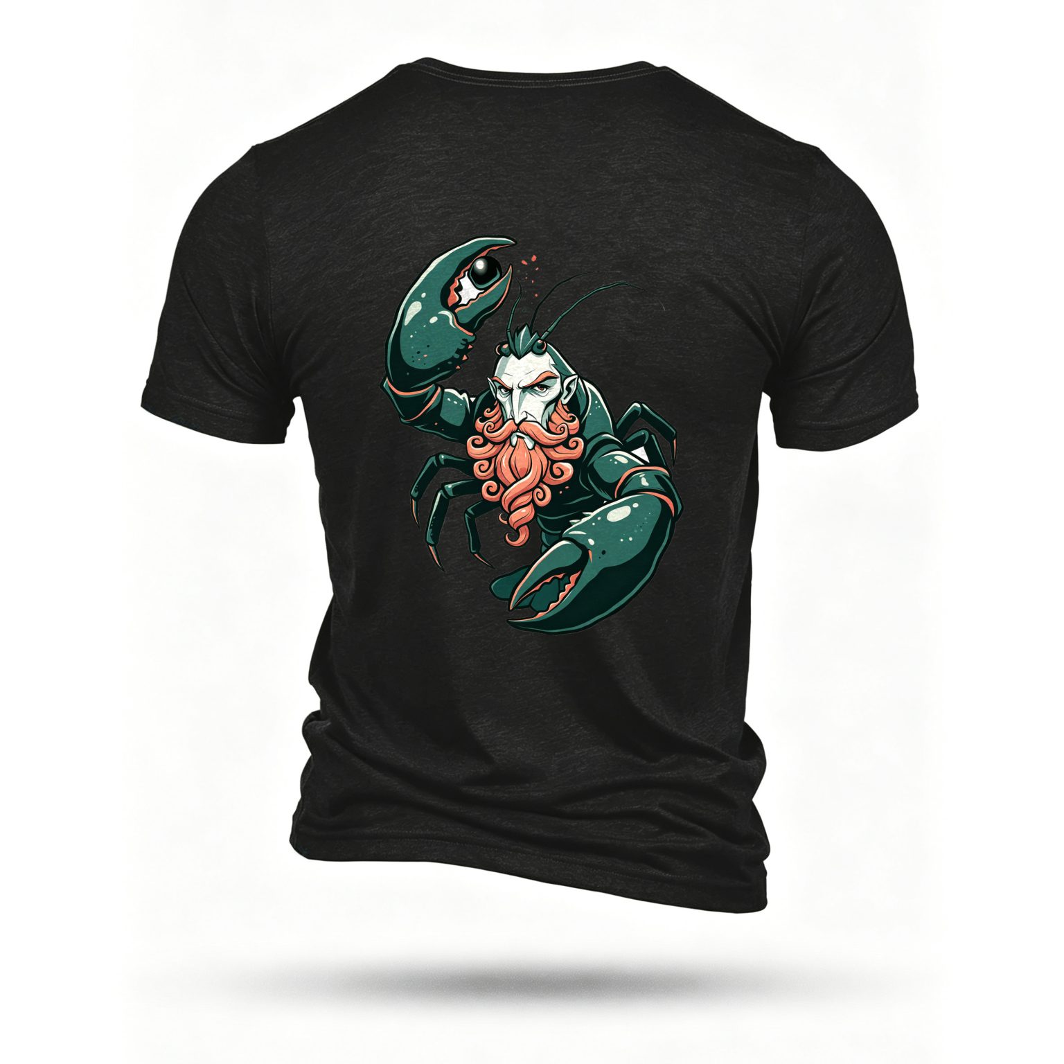 Black T-shirt, back print