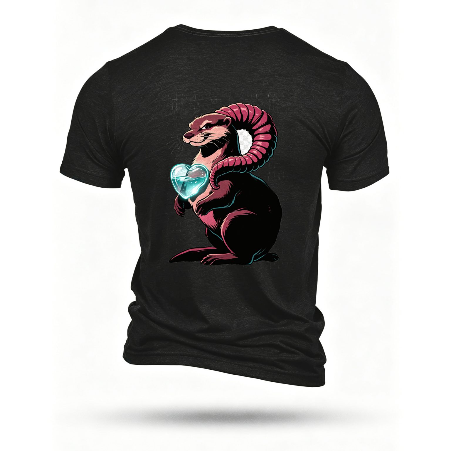 Black T-shirt, back print