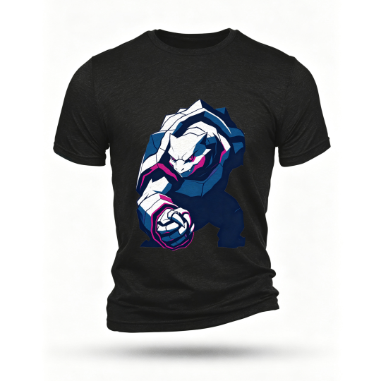 Black T-shirt, front print