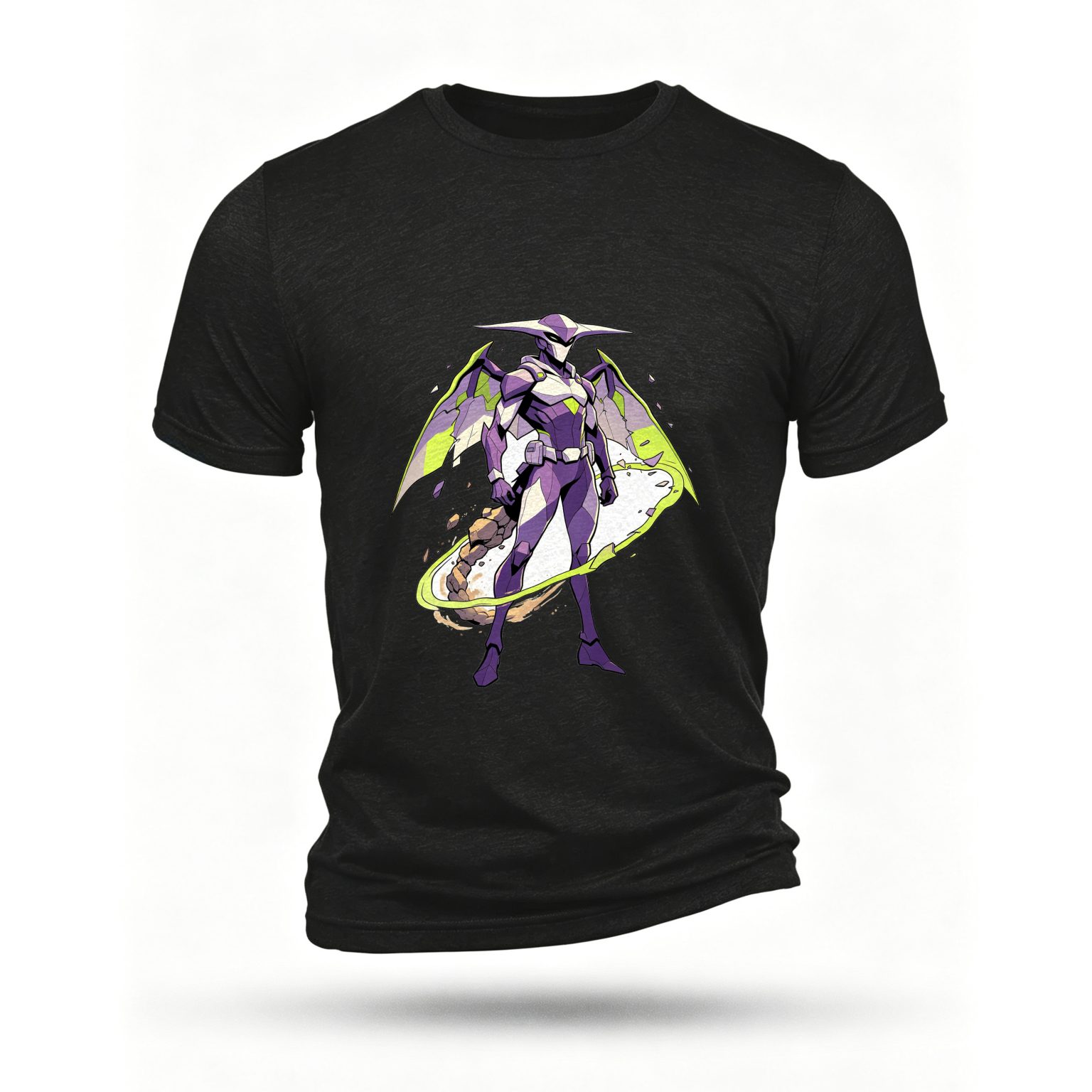 Black T-shirt, front print