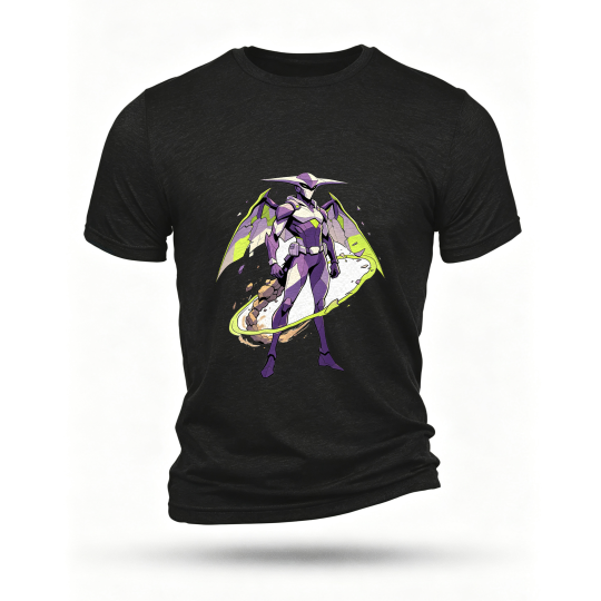 Black T-shirt, front print