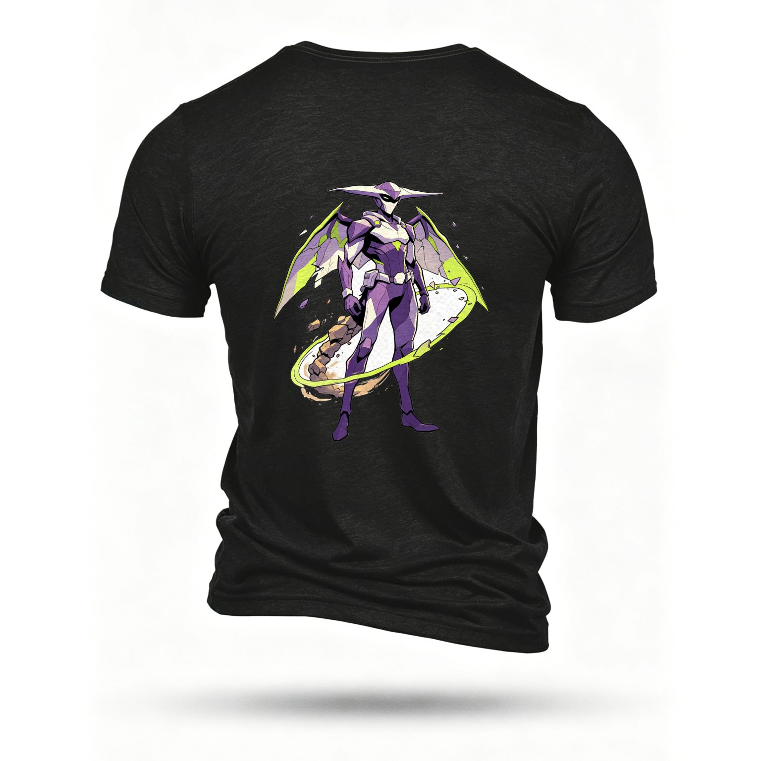 Black T-shirt, back print