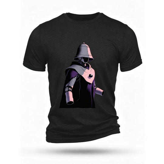 Black T-shirt, front print
