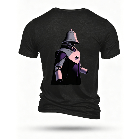 Black T-shirt, back print