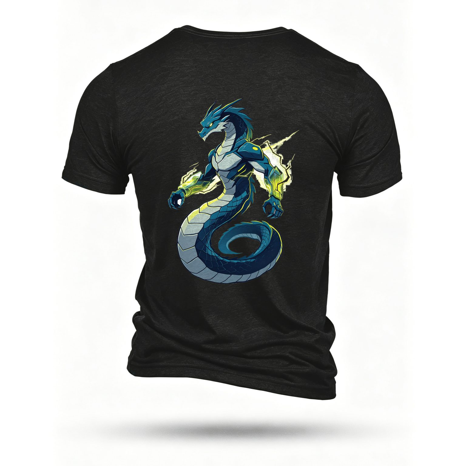 Black T-shirt, back print