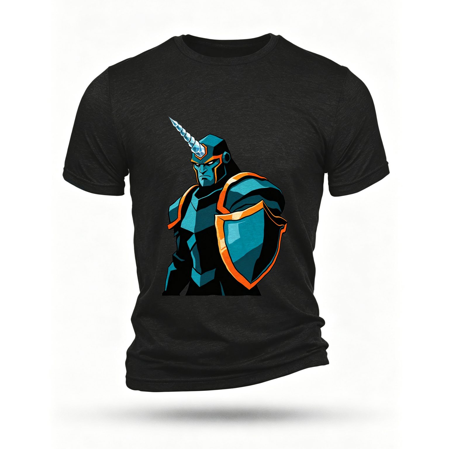 Black T-shirt, front print