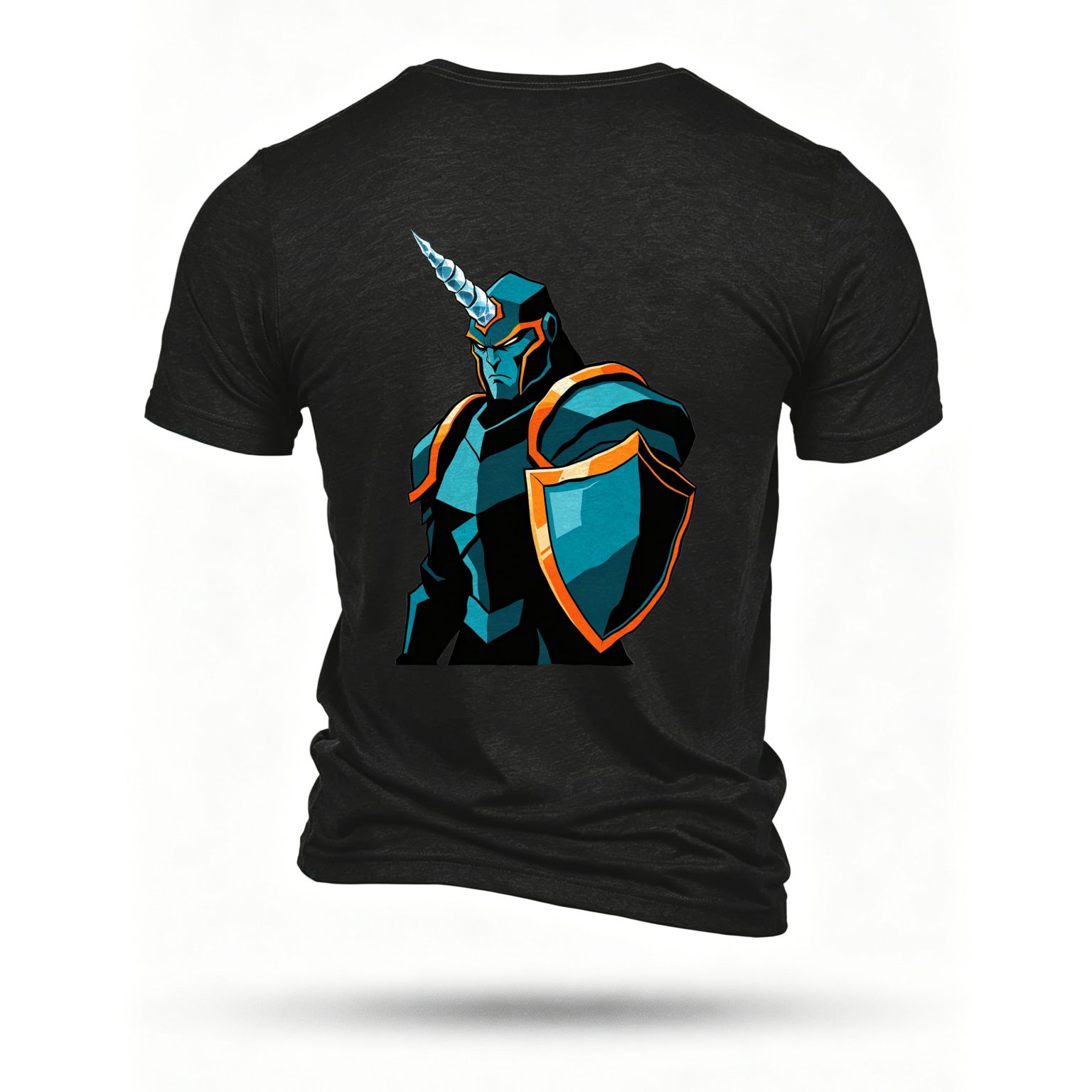 Black T-shirt, back print