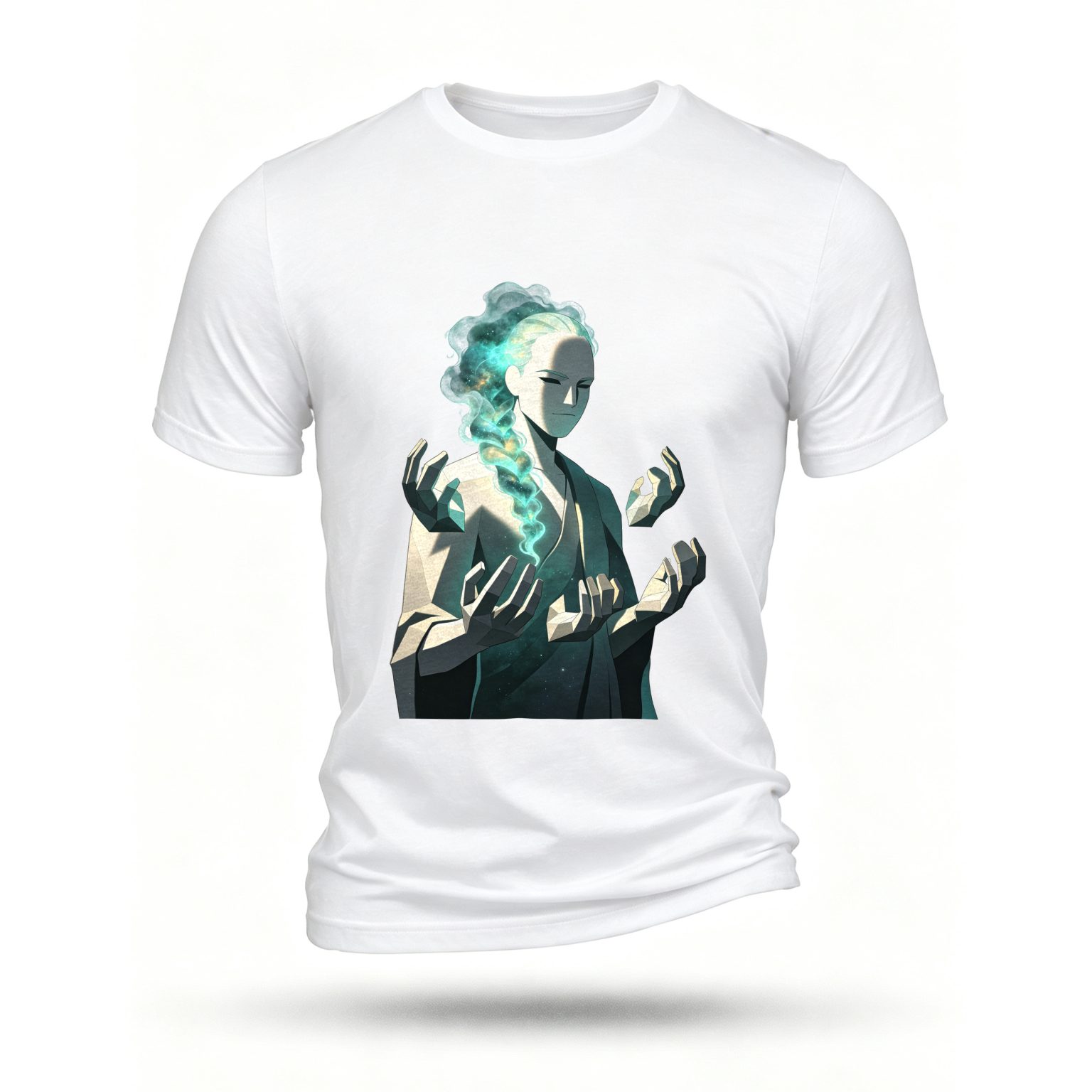 White T-shirt, front print