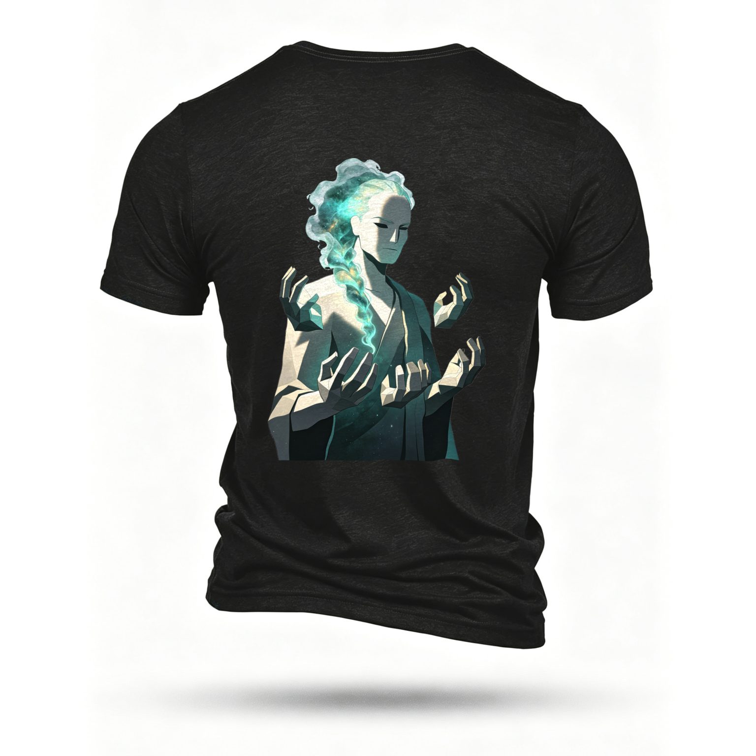 Black T-shirt, back print