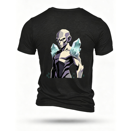 Black T-shirt, back print