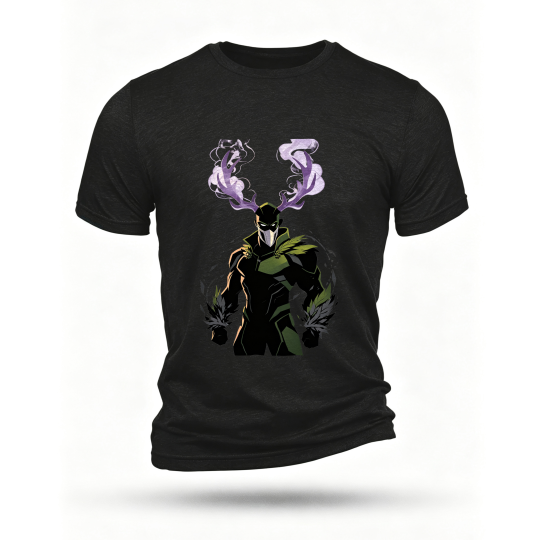Black T-shirt, front print