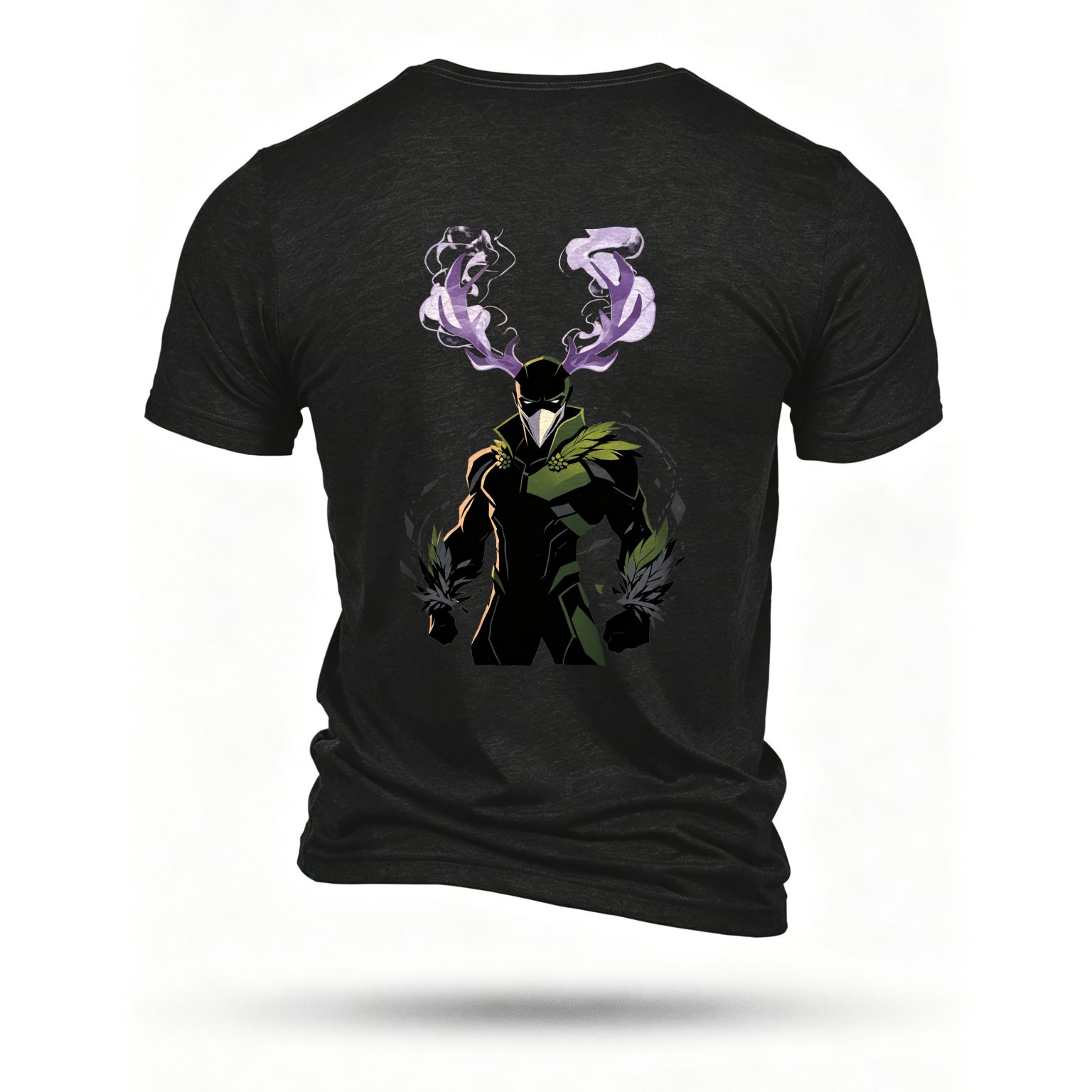 Black T-shirt, back print