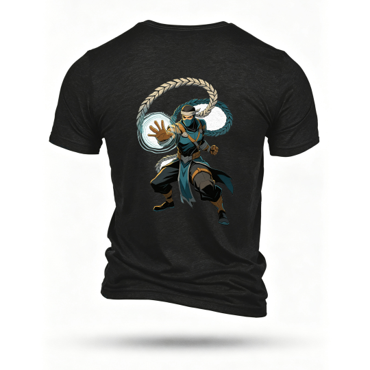 Black T-shirt, back print