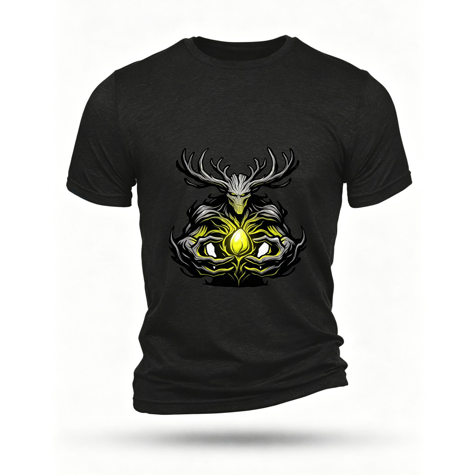 Black T-shirt, front print