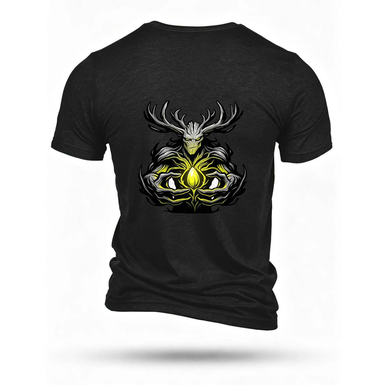 Black T-shirt, back print