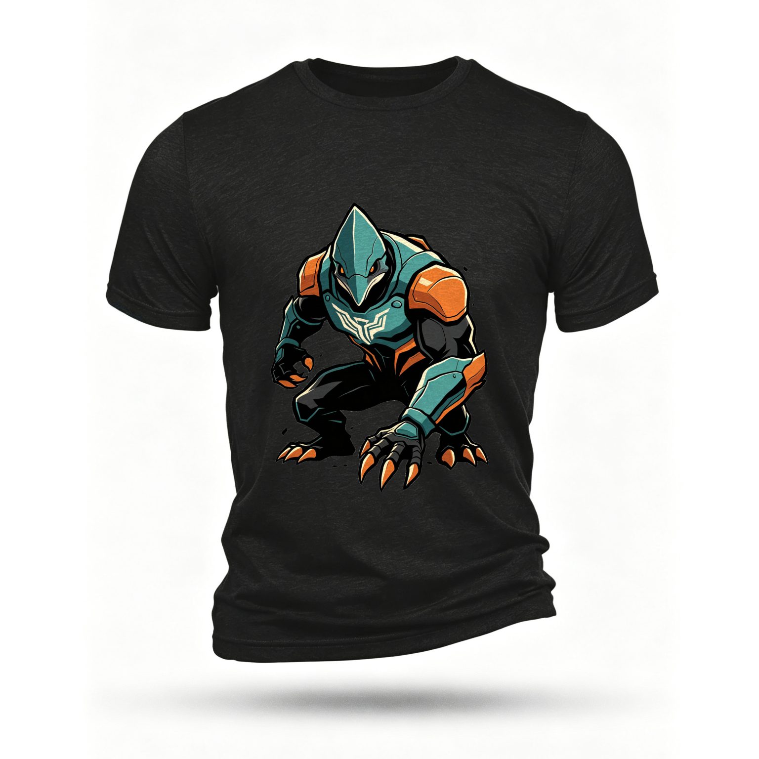 Black T-shirt, front print