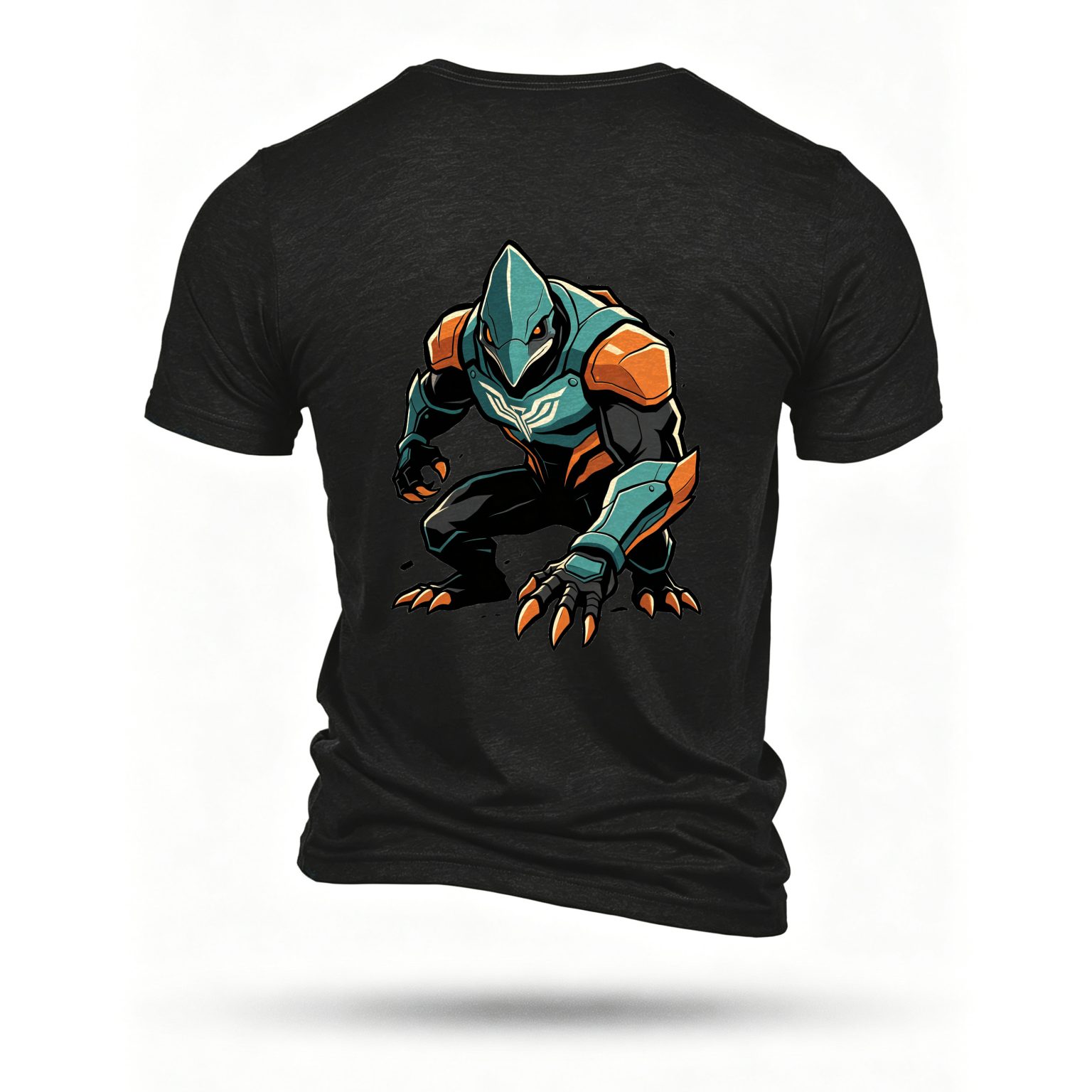 Black T-shirt, back print