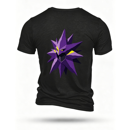 Black T-shirt, back print