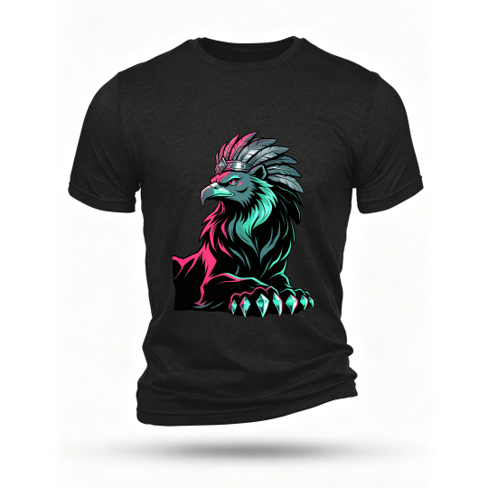 Black T-shirt, front print