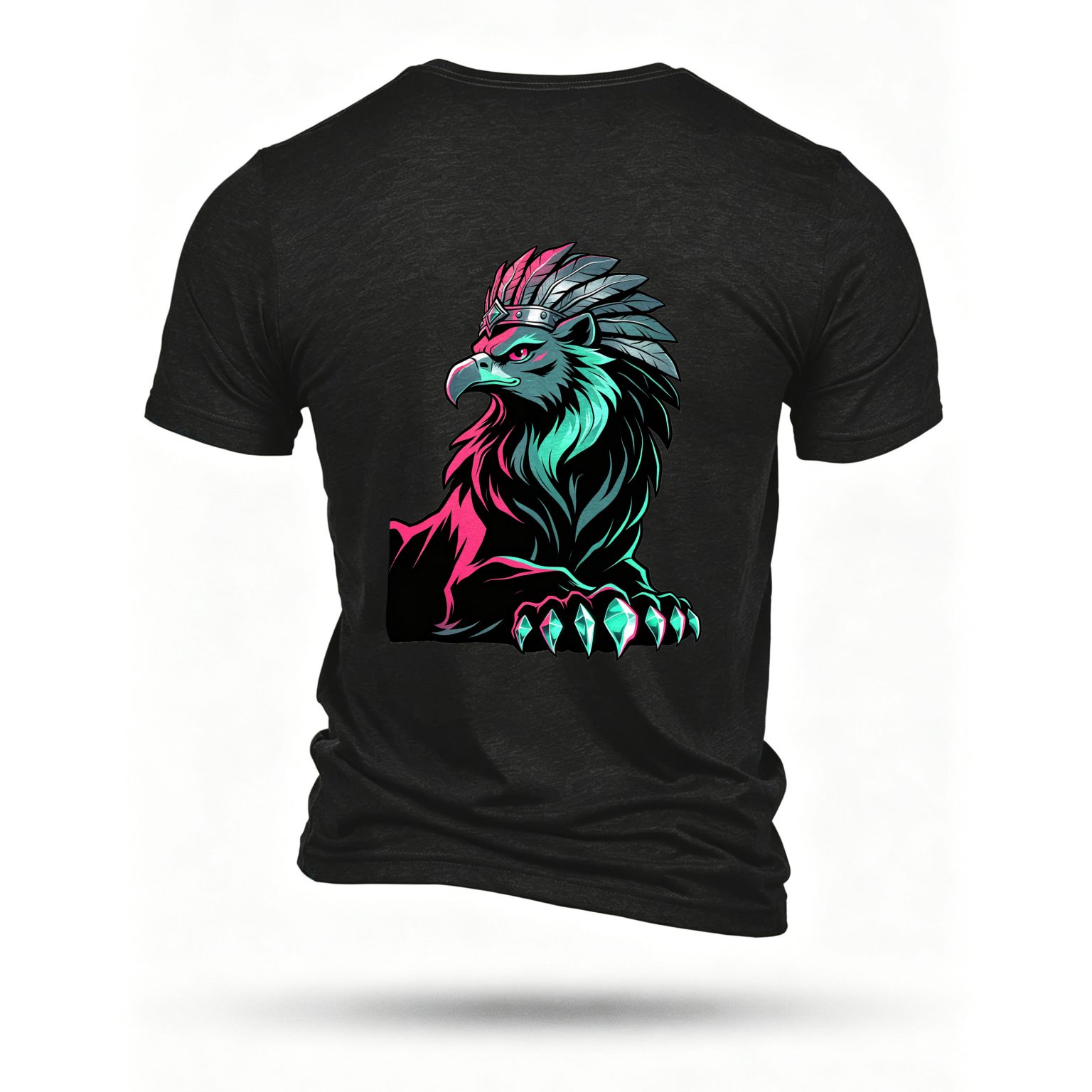 Black T-shirt, back print