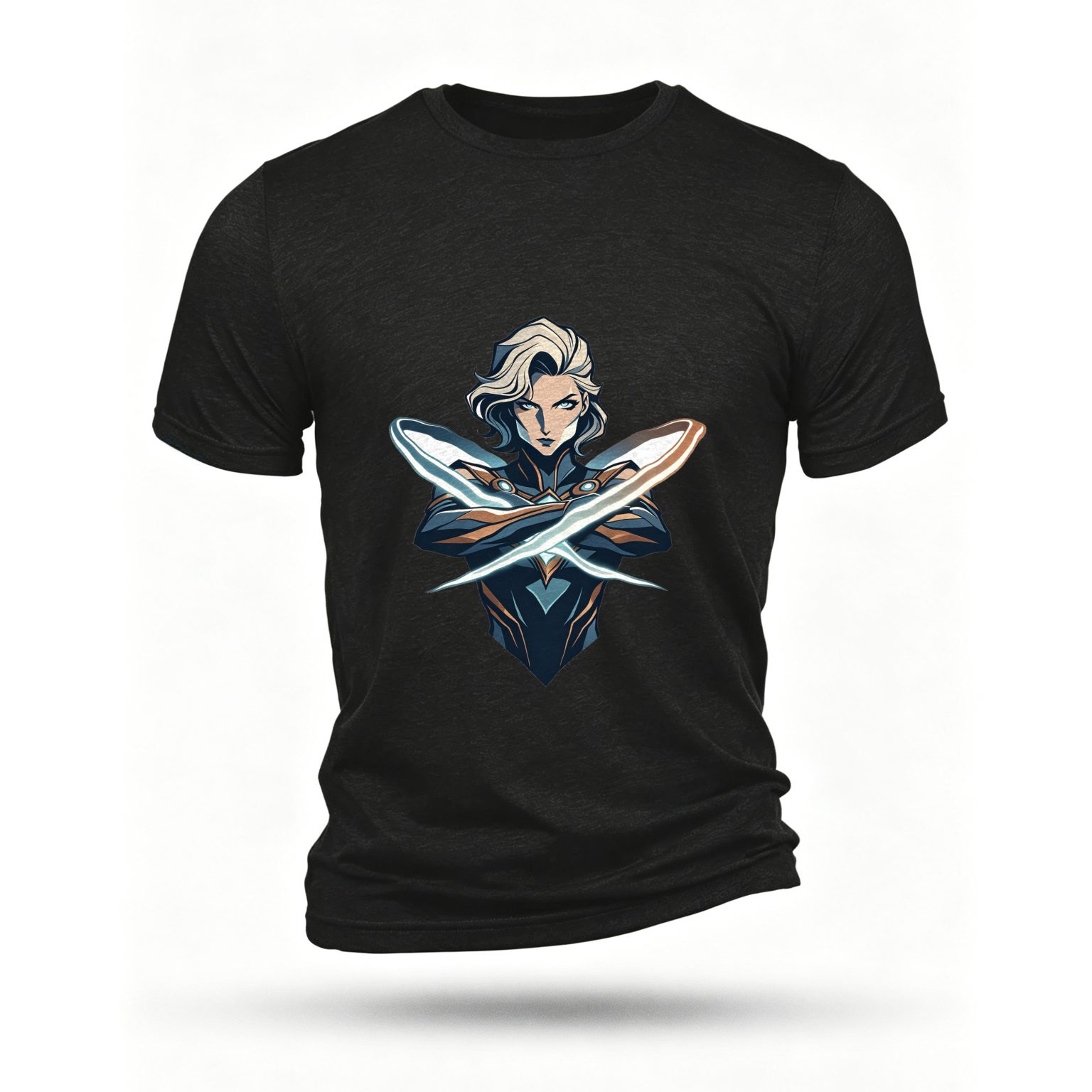Black T-shirt, front print