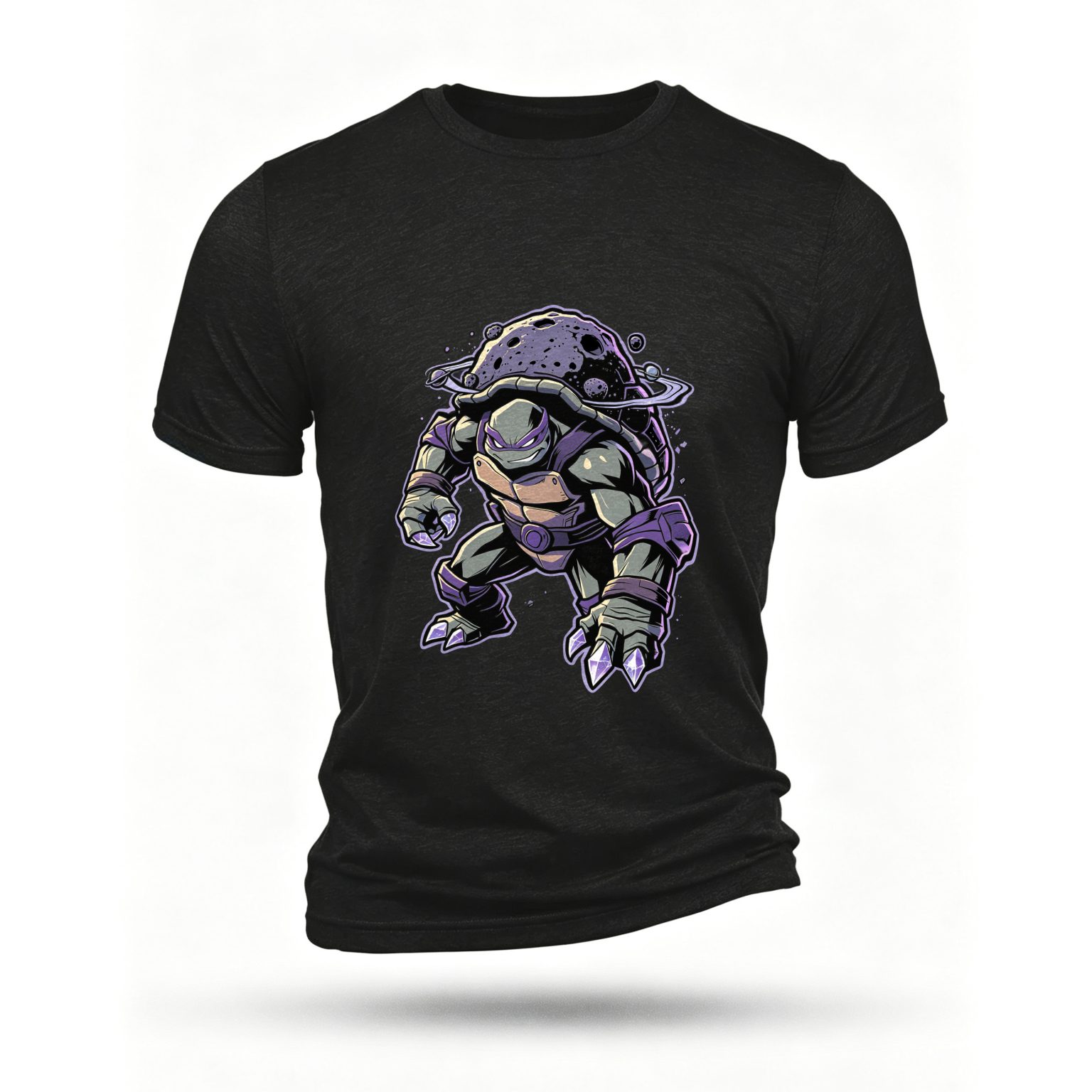 Black T-shirt, front print