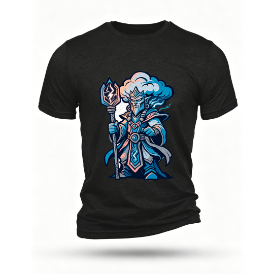 Black T-shirt, front print