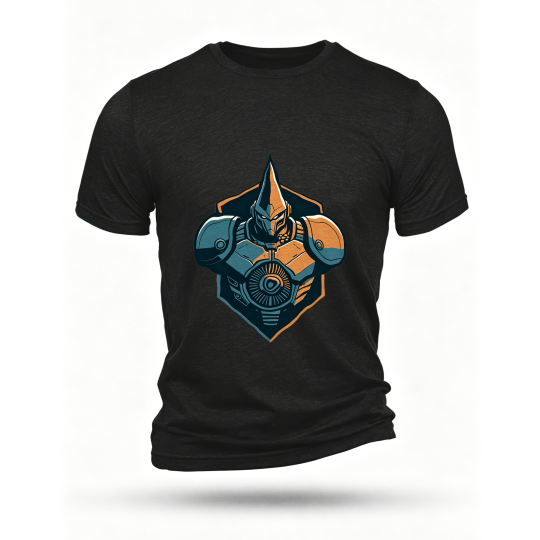 Black T-shirt, front print