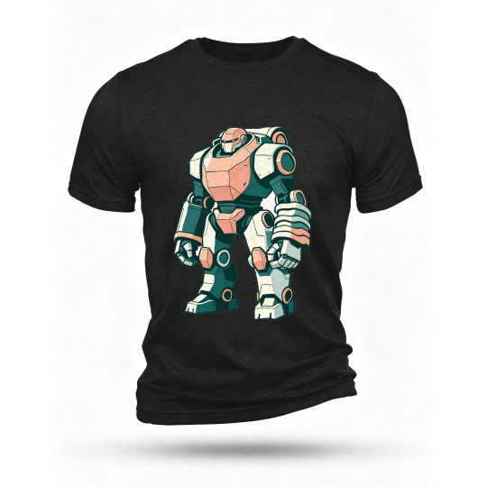 Black T-shirt, front print