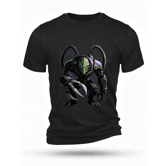 Black T-shirt, front print