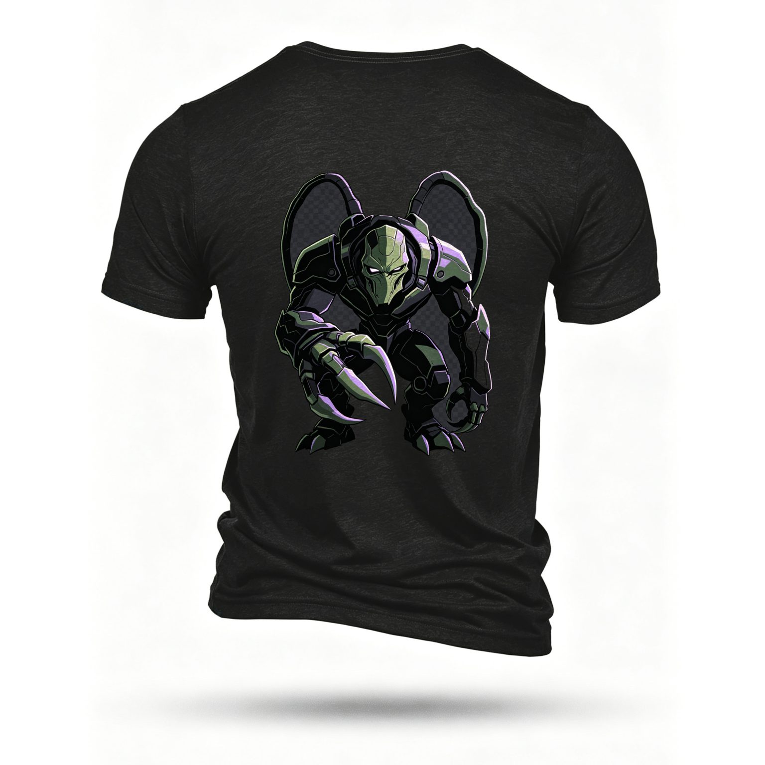 Black T-shirt, back print