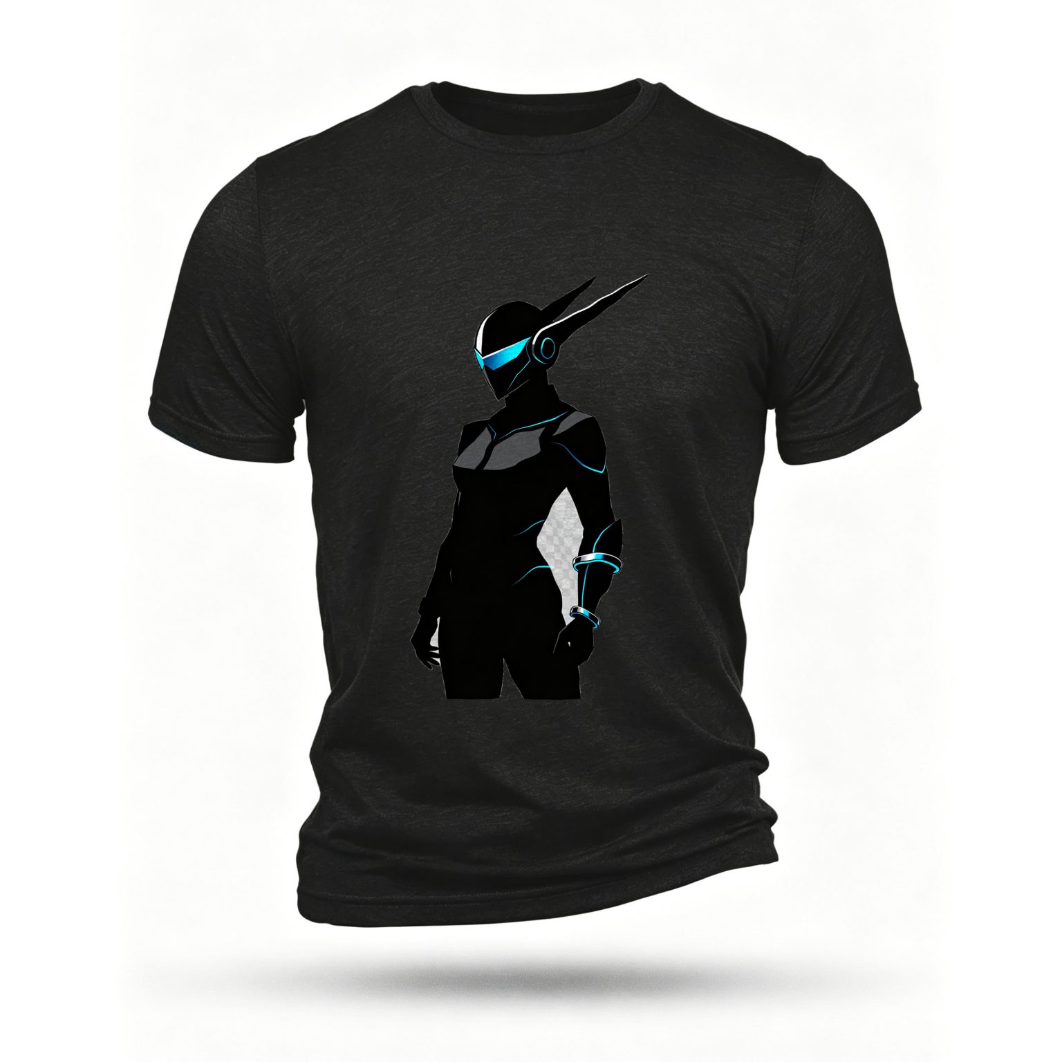 Black T-shirt, front print
