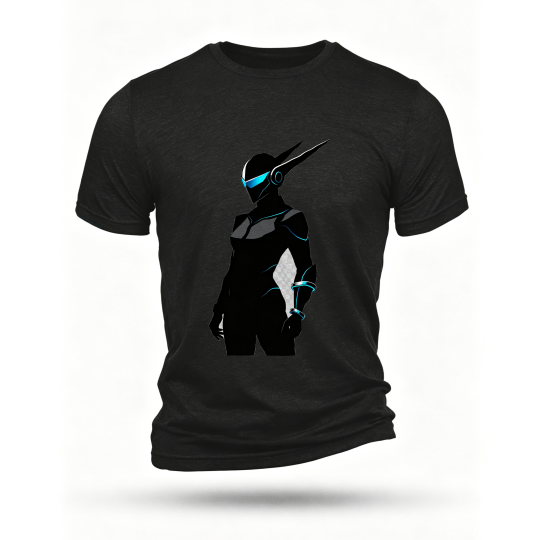 Black T-shirt, front print