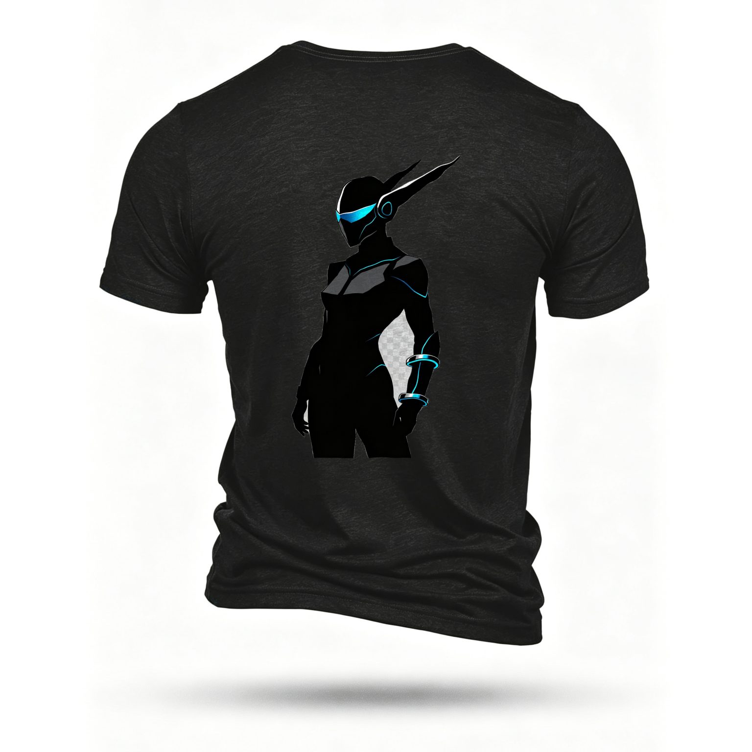 Black T-shirt, back print