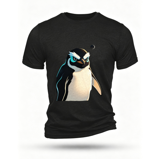 Black T-shirt, front print
