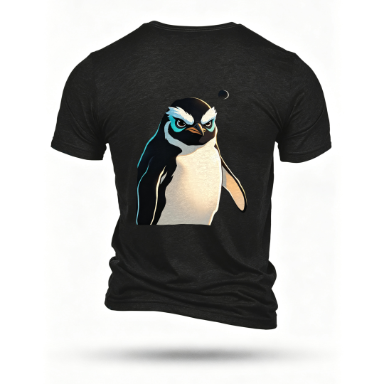 Black T-shirt, back print