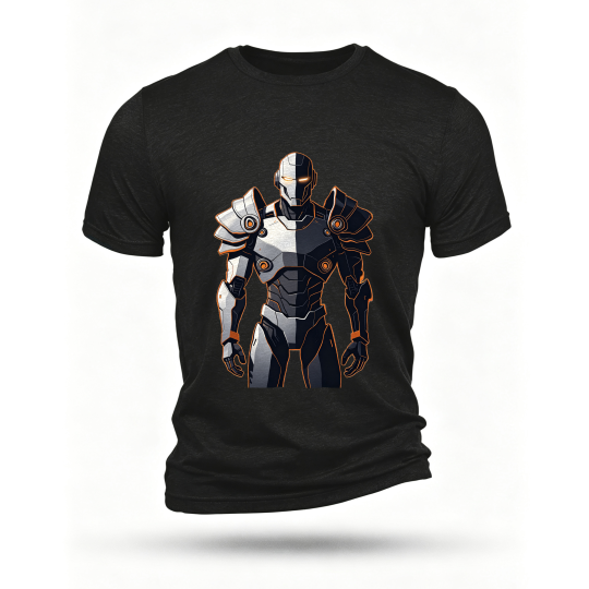 Black T-shirt, front print
