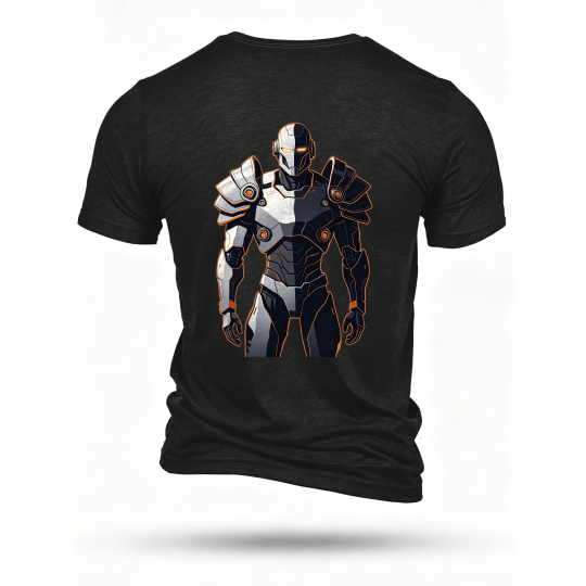 Black T-shirt, back print