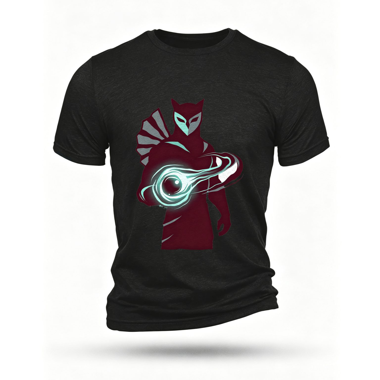 Black T-shirt, front print
