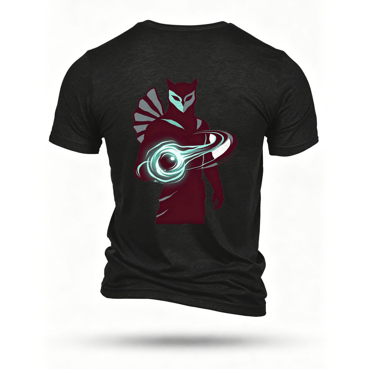 Black T-shirt, back print