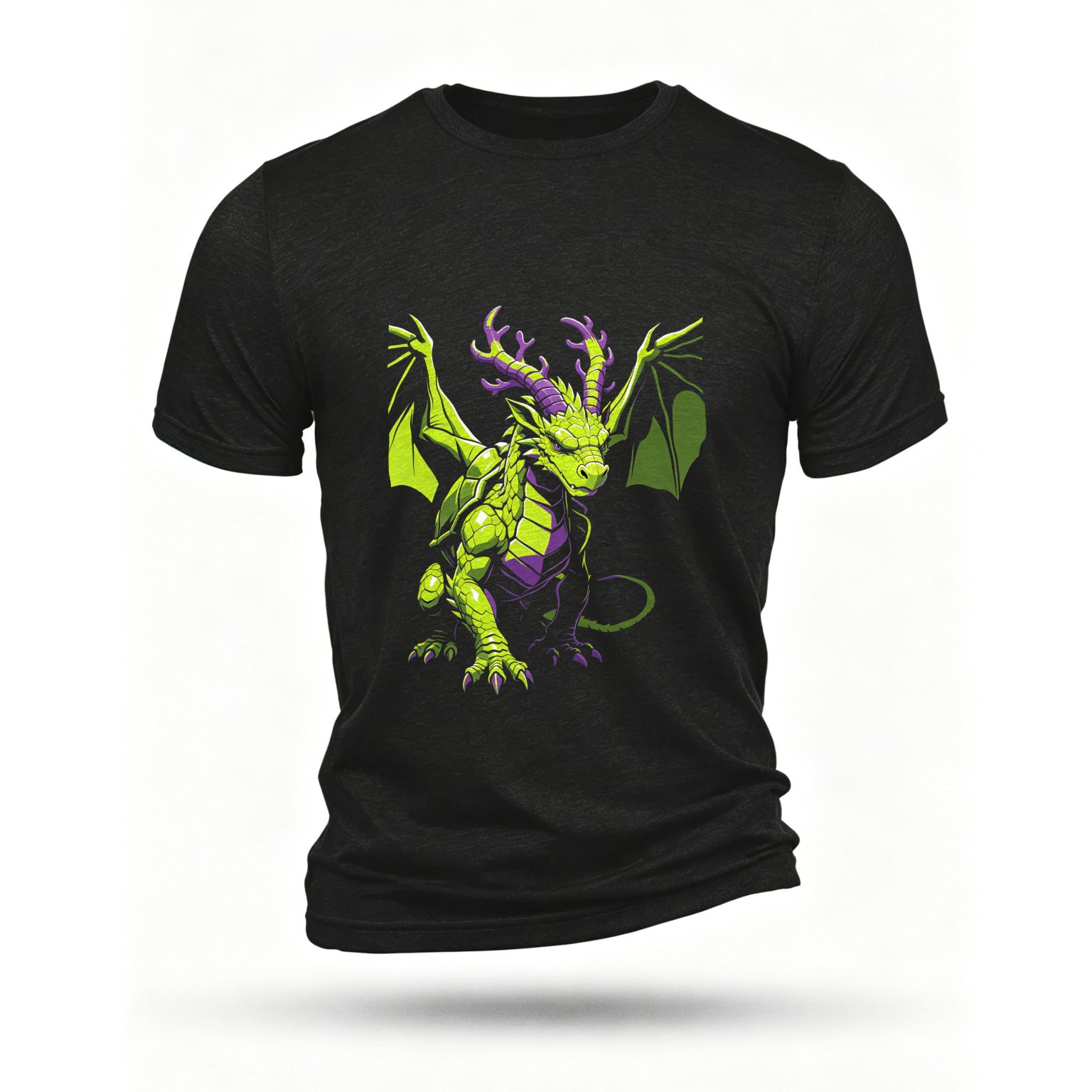 Black T-shirt, front print