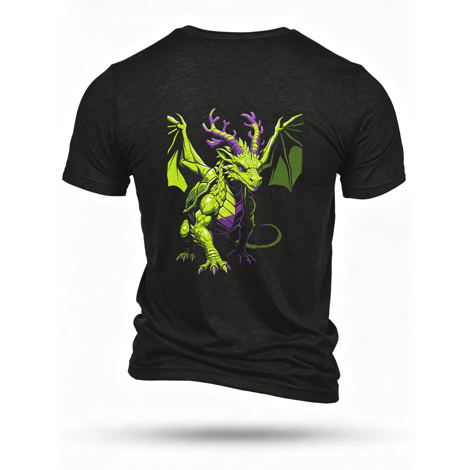 Black T-shirt, back print