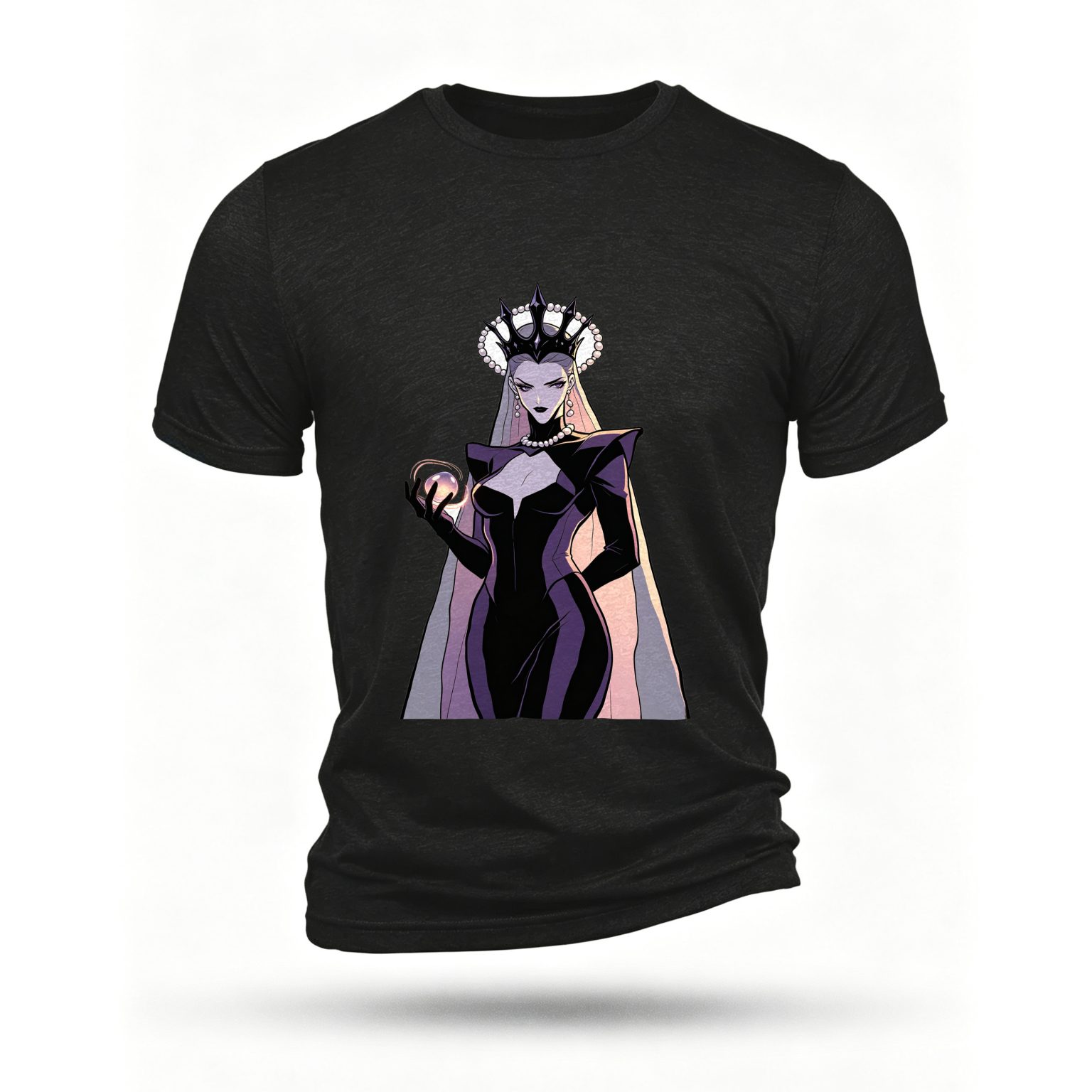 Black T-shirt, front print