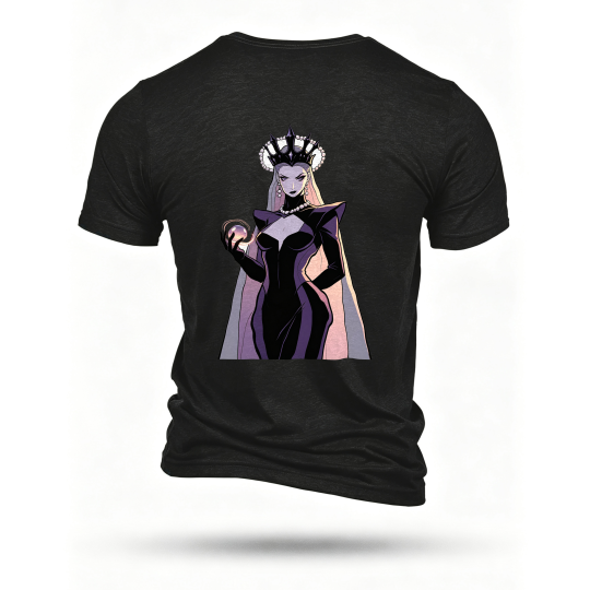 Black T-shirt, back print