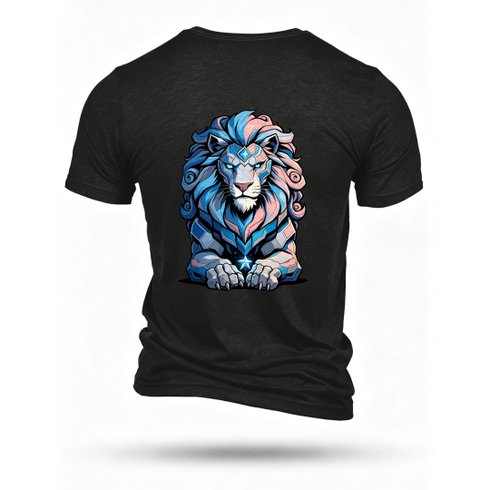Black T-shirt, back print