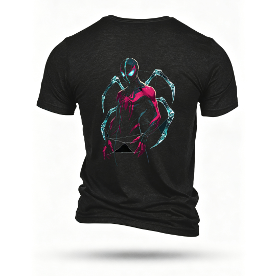 Black T-shirt, back print