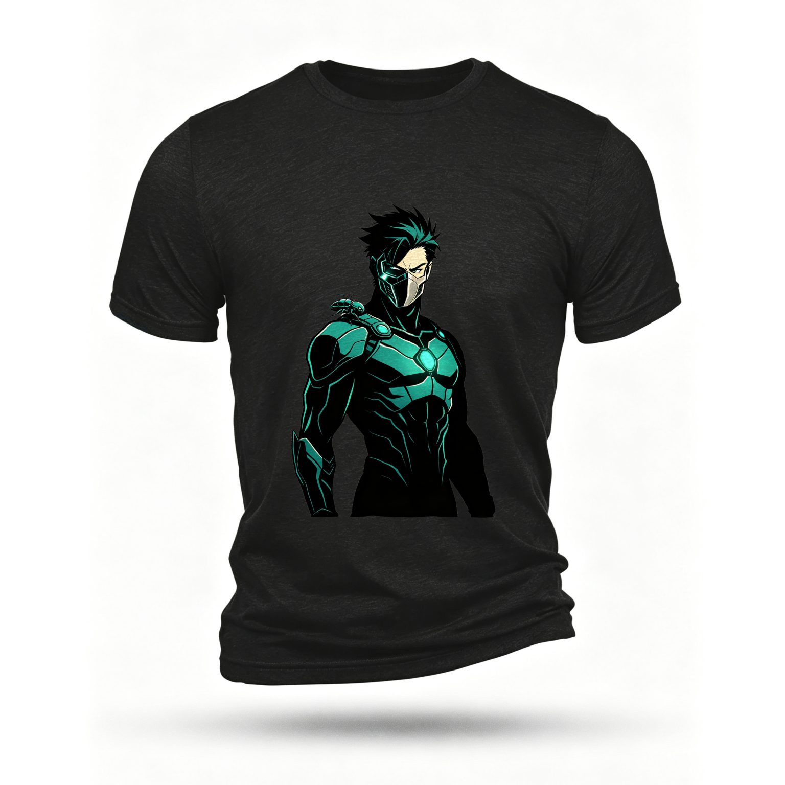 Black T-shirt, front print