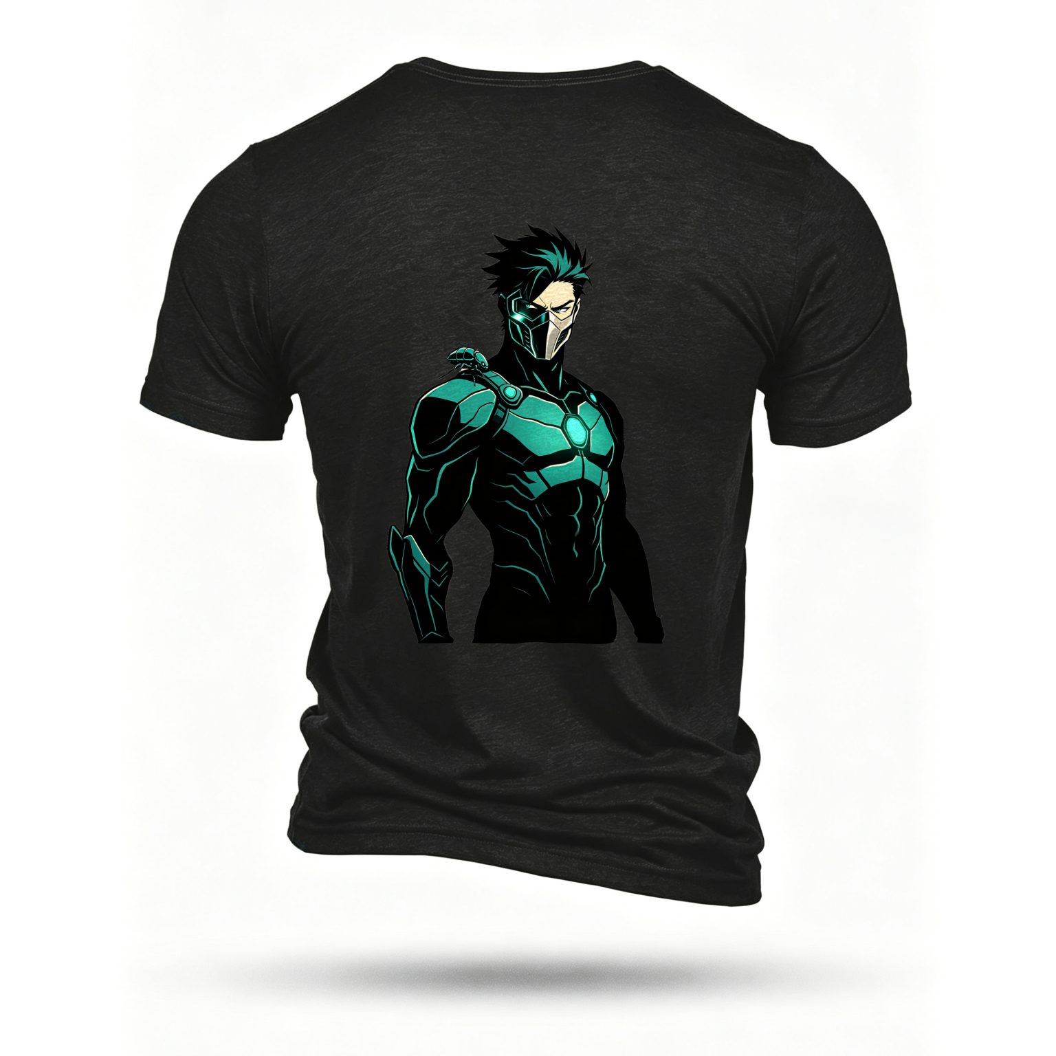 Black T-shirt, back print