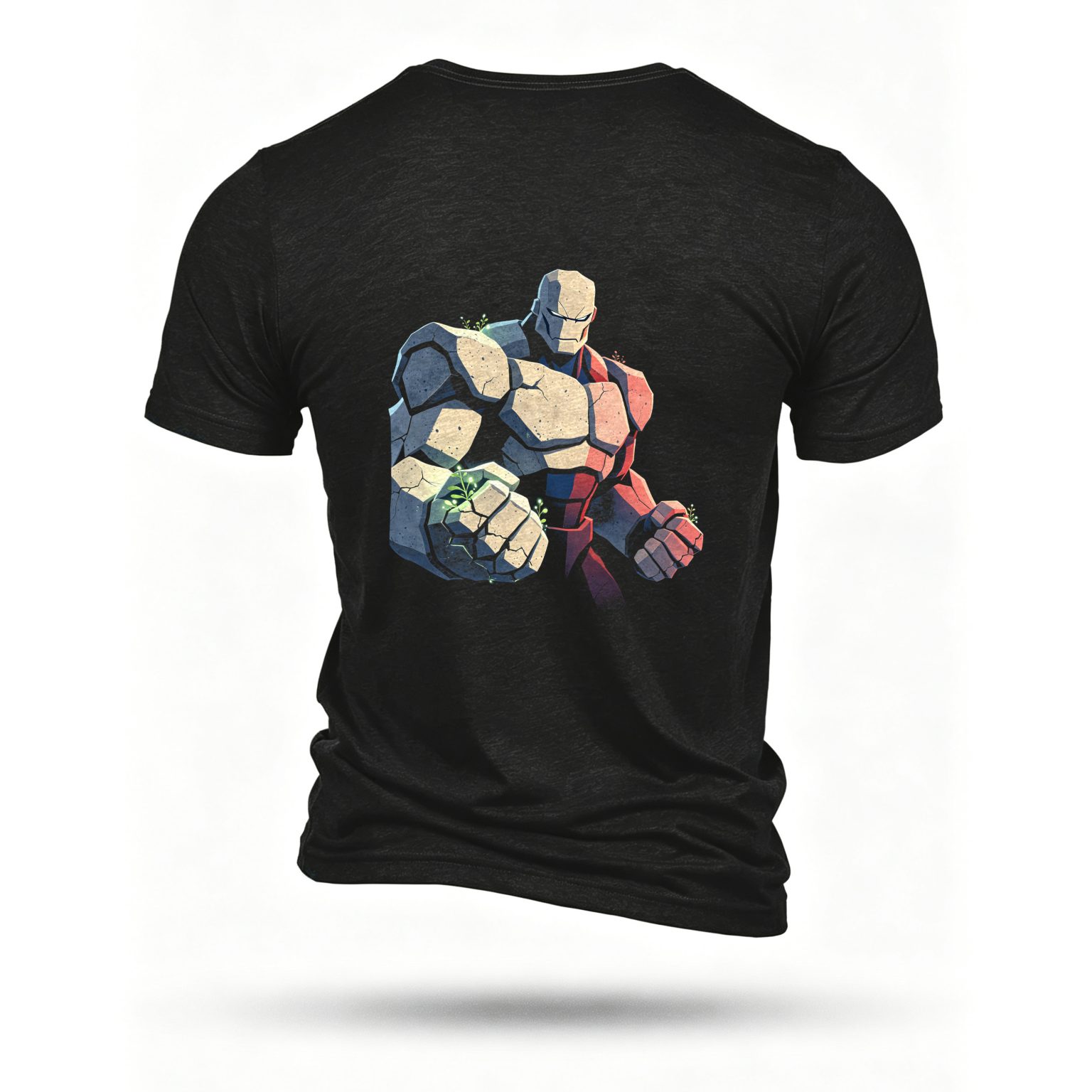 Black T-shirt, back print